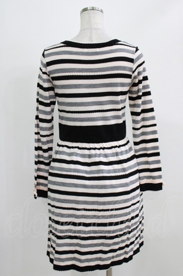 画像3: MILK / シェルブールニットワンピース  黒×ベージュ H-26-03-06-022-ML-OP-AK-ZH (3)