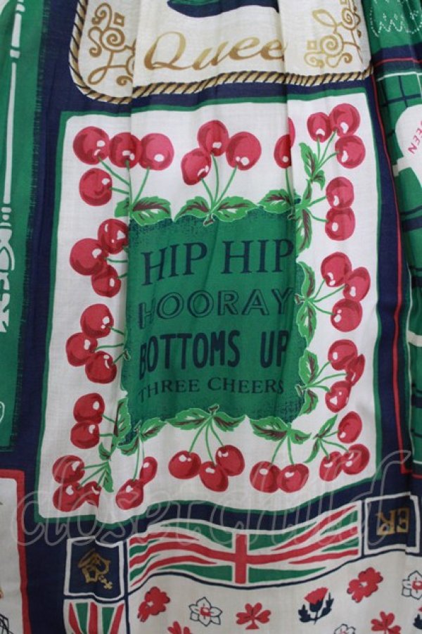 画像4: Jane Marple / Here's to the Queenのスクエアドレス - ネイビー H-26-03-07-027-JM-OP-KB-ZH (4)