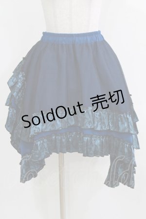 画像: Qutie Frash / ドラゴンサテンスカート  ブルー H-26-03-07-029-QU-SK-KB-ZH