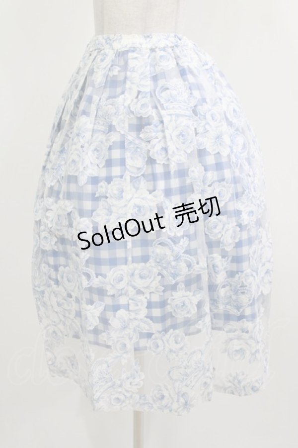 画像2: Jane Marple Dans Le Salon / ローズクラウンオパールスカート  ブルー H-26-03-07-035-JM-SK-KB-ZH (2)