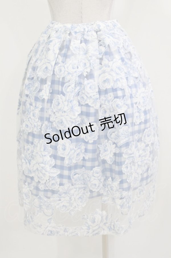 画像3: Jane Marple Dans Le Salon / ローズクラウンオパールスカート  ブルー H-26-03-07-035-JM-SK-KB-ZH (3)