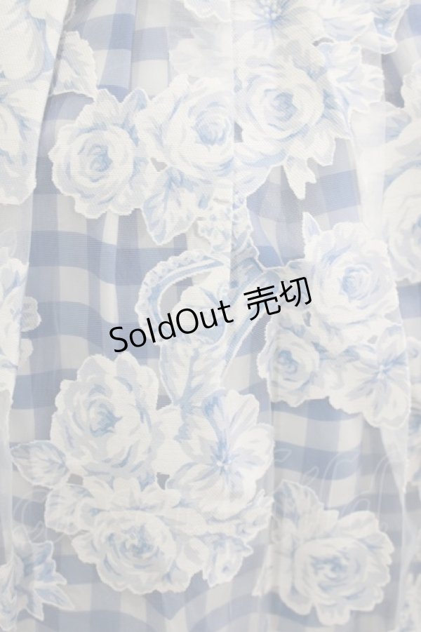 画像4: Jane Marple Dans Le Salon / ローズクラウンオパールスカート  ブルー H-26-03-07-035-JM-SK-KB-ZH (4)