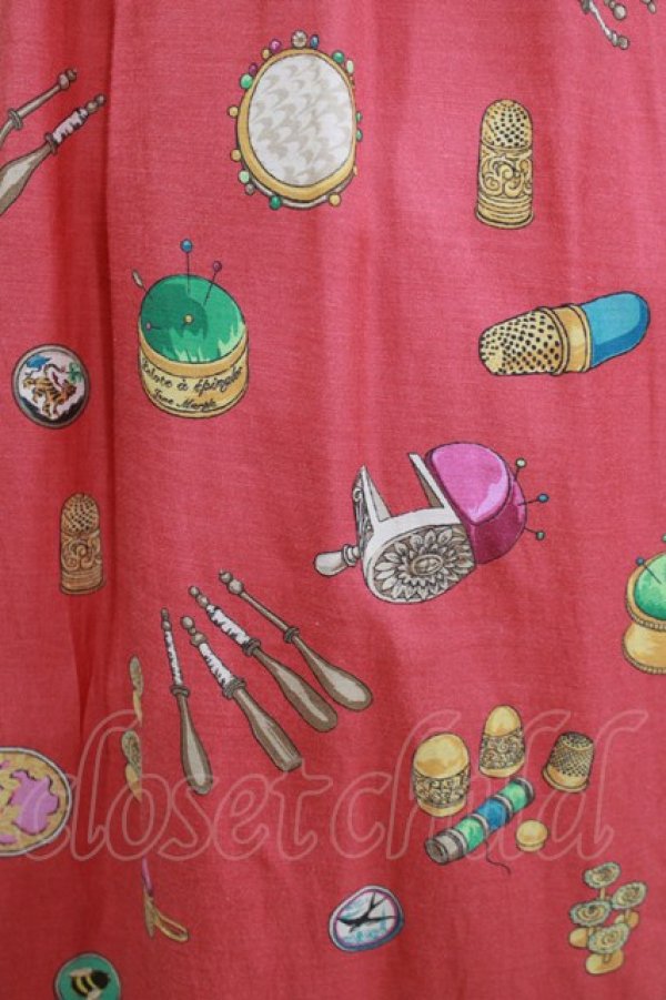 画像4: Jane Marple Dans Le Salon / Sewing kitコラボレーションドレス  rose×mix gray H-26-03-07-037-JM-OP-KB-ZH (4)