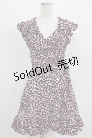 画像: MILK / エンジェルハートカシュクールドレス  ブラック×ピンク H-26-03-07-041-ML-OP-KB-ZH