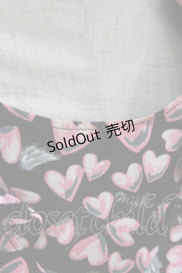 画像5: MILK / エンジェルハートカシュクールドレス  ブラック×ピンク H-26-03-07-041-ML-OP-KB-ZH (5)