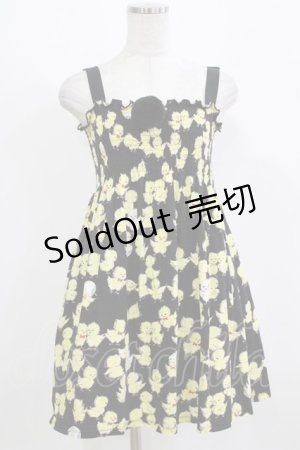 画像: MILK / chickchatシャーリングワンピース  ブラックベース H-26-03-07-042-ML-OP-KB-ZH