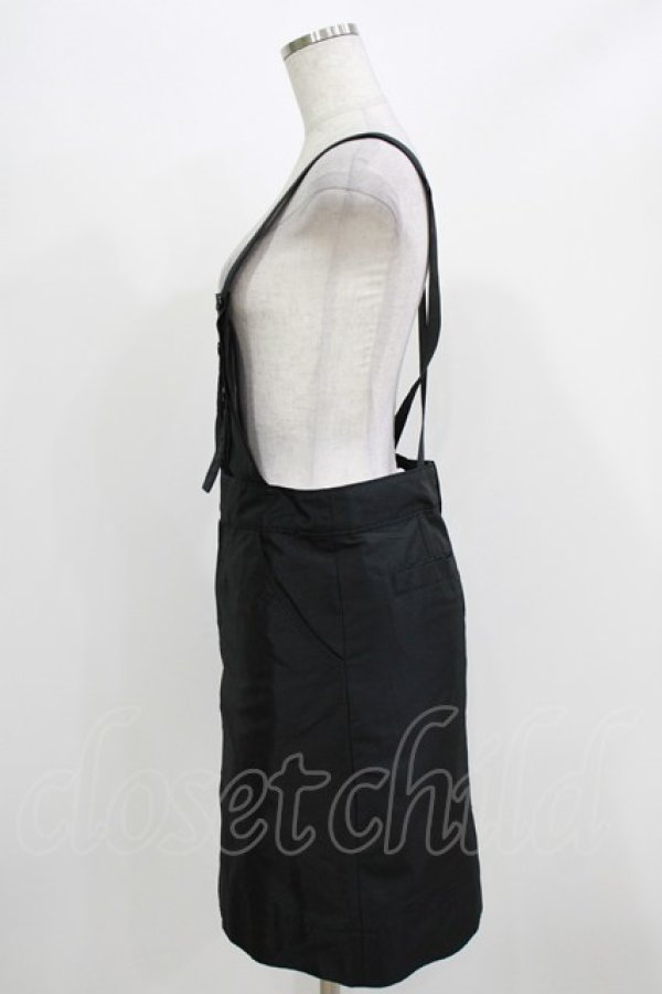 画像2: Jane Marple / ピンタックサロペットスカート  黒 H-26-03-07-043-JM-OP-KB-ZH (2)