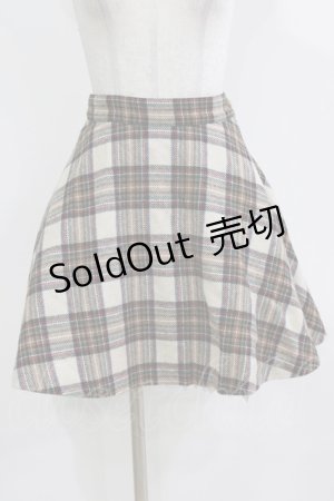 画像: MILK / チェックフレアスカート  ブラウン H-26-03-07-044-ML-SK-KB-ZH