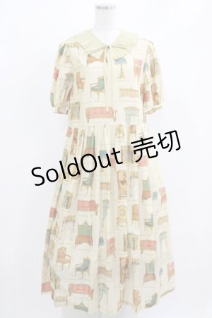 画像: Jane Marple / Noble furnitureタックカラードレス  アイボリー×イエロー H-26-03-07-005-JM-OP-KB-ZH