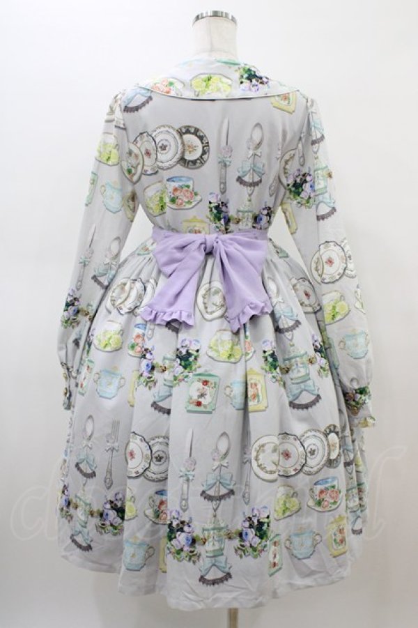 画像2: LIEF / 天使のカトラリーリボンワンピース M グレー H-26-03-07-1021-LO-OP-NS-ZH (2)