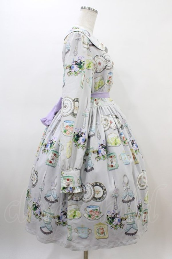 画像3: LIEF / 天使のカトラリーリボンワンピース M グレー H-26-03-07-1021-LO-OP-NS-ZH (3)