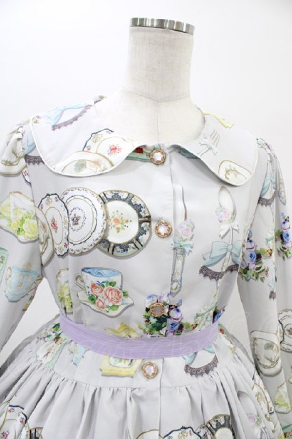 画像4: LIEF / 天使のカトラリーリボンワンピース M グレー H-26-03-07-1021-LO-OP-NS-ZH (4)