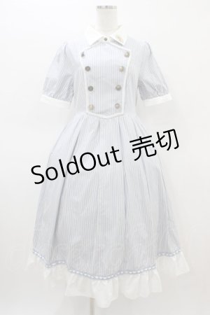 画像: axes femme POETIQUE / ナポレオンデザインワンピース M サックス H-26-03-07-1024-AX-OP-NS-ZH