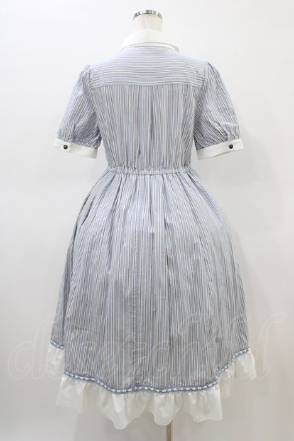 画像2: axes femme POETIQUE / ナポレオンデザインワンピース M サックス H-26-03-07-1024-AX-OP-NS-ZH (2)