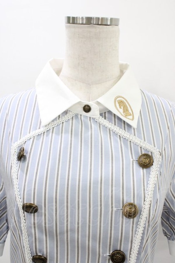 画像3: axes femme POETIQUE / ナポレオンデザインワンピース M サックス H-26-03-07-1024-AX-OP-NS-ZH (3)