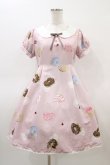 画像1: Ank Rouge / SweetDonutsリボンブローチワンピース M ピンク H-26-03-07-1028-CA-OP-NS-ZH (1)