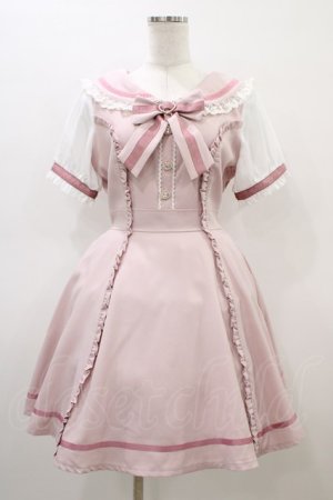 画像: LIZ LISA / ダンガリーセーラーワンピース Free ピンク H-26-03-07-1029-LO-OP-NS-ZH