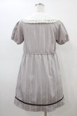 画像2: DearMyLove / ストライプドーリーワンピース M グレー H-26-03-07-1032-EL-OP-NS-ZH (2)