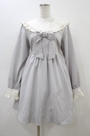 画像: DearMyLove / 闇天使セーラー襟ワンピース M グレー H-26-03-07-1033-EL-OP-NS-ZH