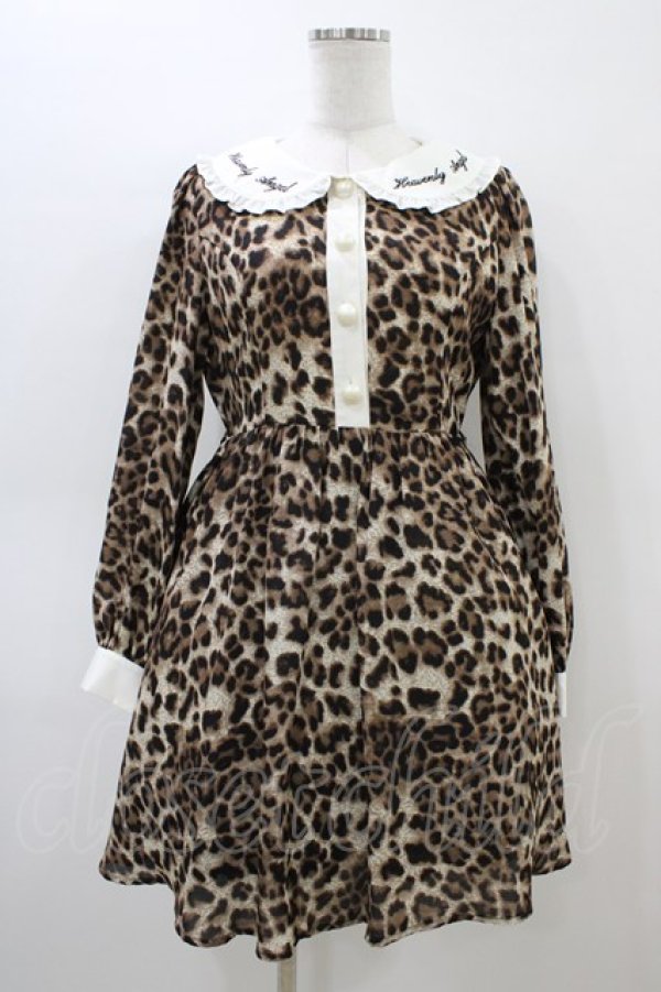 画像1: Jamie エーエヌケー / レオパードワンピース M ブラウン H-26-03-07-1034-LO-OP-NS-ZH (1)