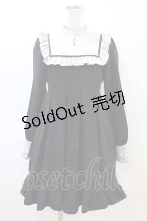 画像: DearMyLove / クロス刺繍シスターワンピース M ブラック/グレー H-26-03-07-1036-EL-OP-NS-ZH