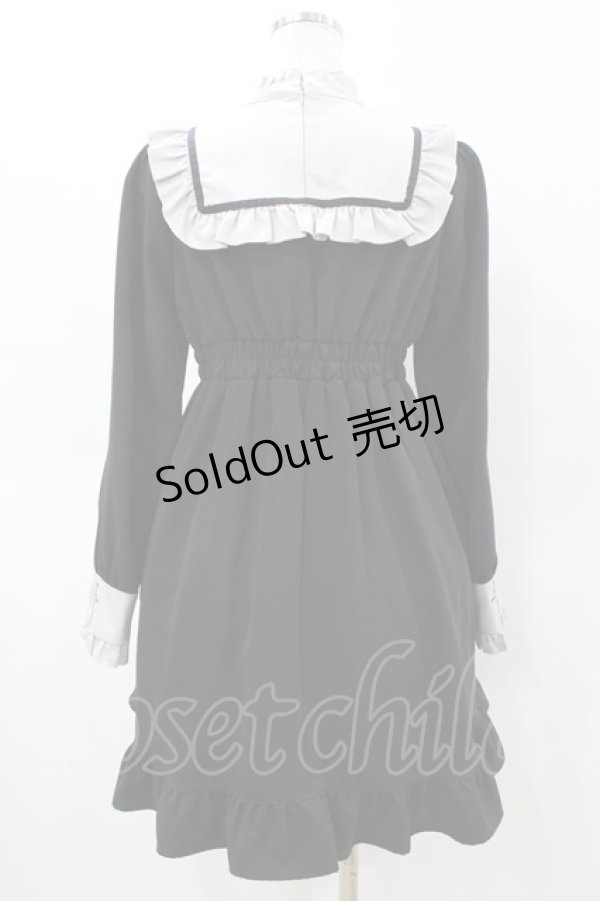 画像2: DearMyLove / クロス刺繍シスターワンピース M ブラック/グレー H-26-03-07-1036-EL-OP-NS-ZH (2)