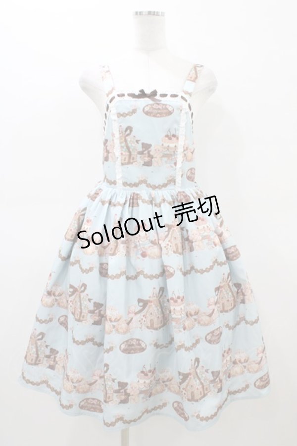 画像1: axes femme kawaii / お菓子の家柄ジャンスカ M サックス H-26-03-07-1042-AX-OP-NS-ZH (1)