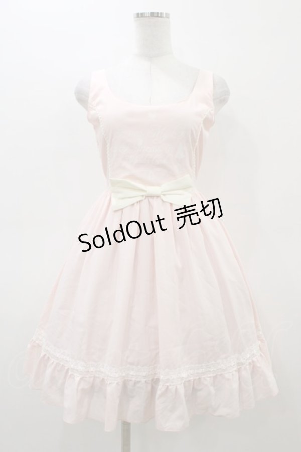 画像1: DearMyLove / はしごレースジャンパースカート M ピンク H-26-03-07-1043-EL-OP-NS-ZH (1)