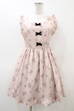 画像: Ank Rouge / テディベアジャンパースカート M ピンク H-26-03-07-1045-CA-OP-NS-ZH