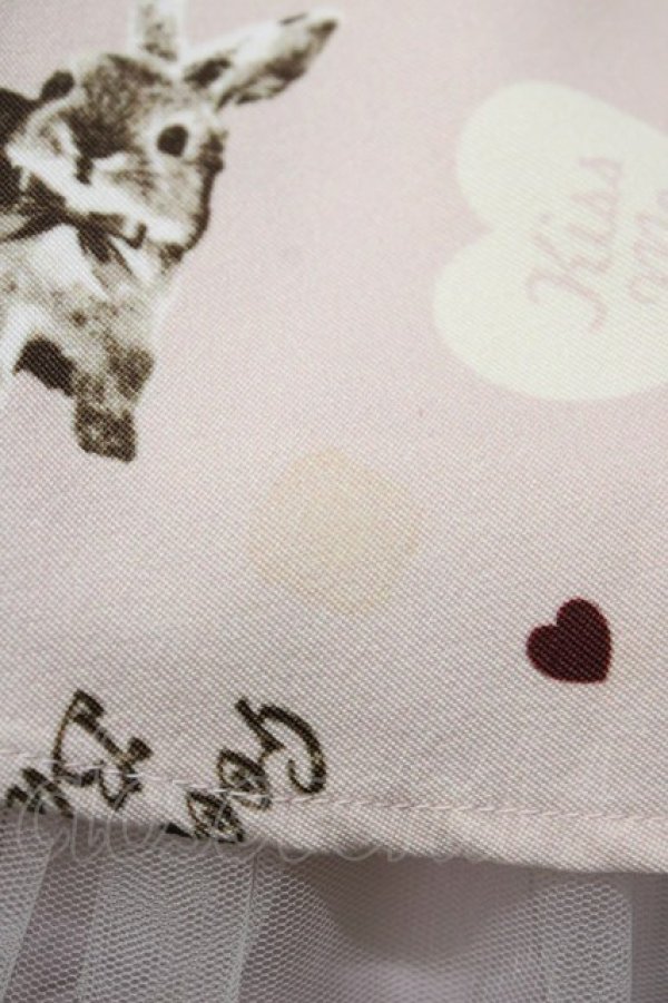 画像3: Ank Rouge / ハートラビットプリントスカート M ピンク H-26-03-07-1051-CA-SK-NS-ZH (3)