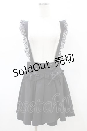 画像: NOEMIE / レースアップサス付きスカパン M ブラック H-26-03-07-1055-LO-SK-NS-ZH