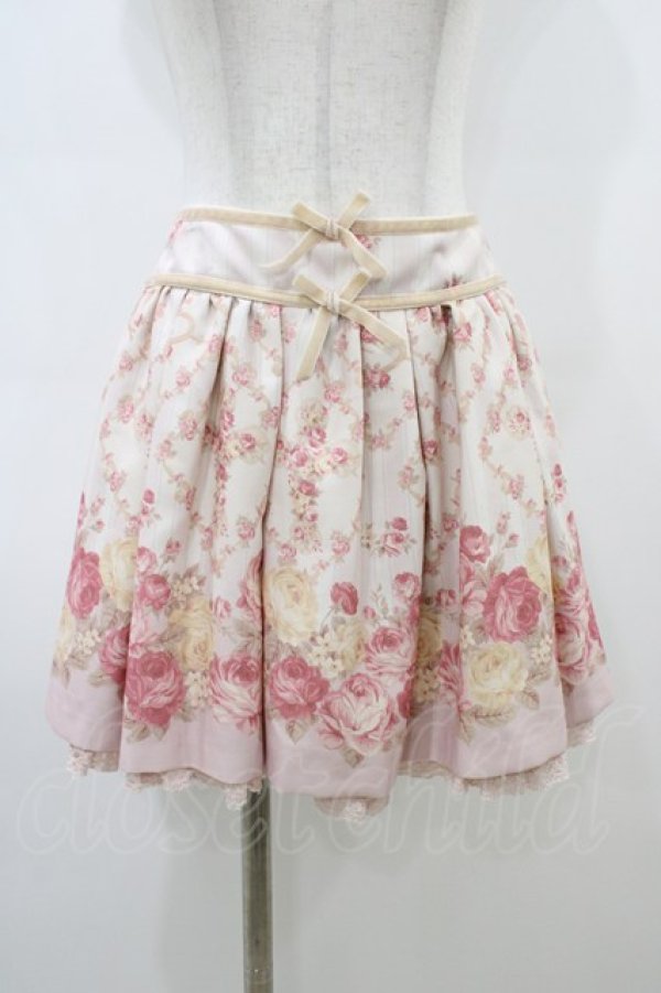 画像1: LIZ LISA / クロス花柄スカパン Free ピンク H-26-03-07-1056-LO-PA-NS-ZH (1)