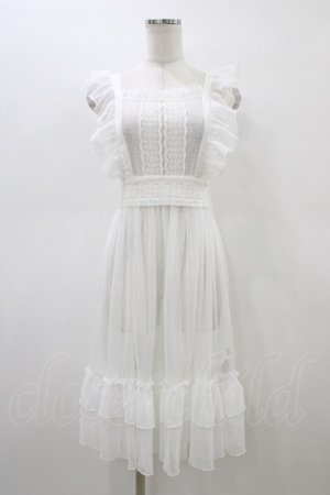 画像: Chalmiere / ドットチュールエプロン M 白 H-26-03-07-1057-0-OP-NS-ZH