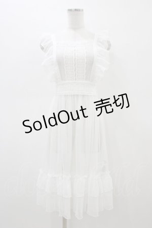 画像: Chalmiere / ドットチュールエプロン M 白 H-26-03-07-1057-0-OP-NS-ZH