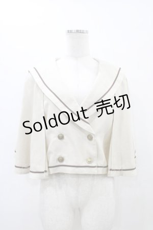 画像: Kurumi Collaboration / マリンアカデミアケープ M 生成り H-26-03-07-1059-GO-JA-NS-ZH