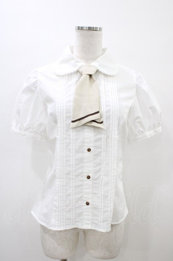 画像1: Kurumi Collaboration / マリンアカデミアブラウス M 白/生成り H-26-03-07-1060-GO-BL-NS-ZH (1)