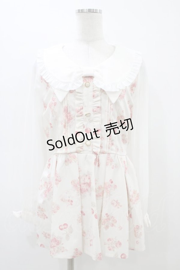 画像1: LIZ LISA / キャットチェリートップス Free 白 H-26-03-07-1061-LO-TO-NS-ZH (1)