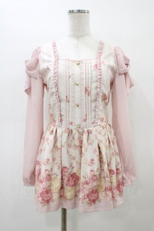 画像: LIZ LISA / クロス花柄トップス Free ピンク H-26-03-07-1062-LO-OP-NS-ZH