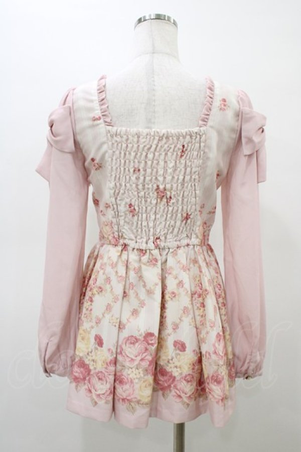 画像2: LIZ LISA / クロス花柄トップス Free ピンク H-26-03-07-1062-LO-OP-NS-ZH (2)