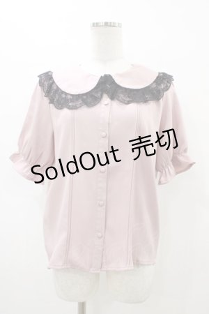 画像: MA*RS / ハートあき配色レースブラウス Free ピンク H-26-03-07-1064-EL-BL-NS-ZH