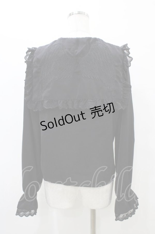 画像2: DearMyLove / 闇天使セーラーブラウス M ブラック H-26-03-07-1065-EL-BL-NS-ZH (2)