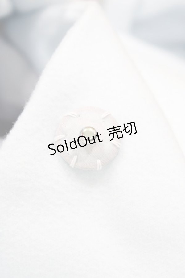 画像4: DearMyLove / お月様ブローチコート LL サックス H-26-03-07-1066-EL-CO-NS-ZH (4)