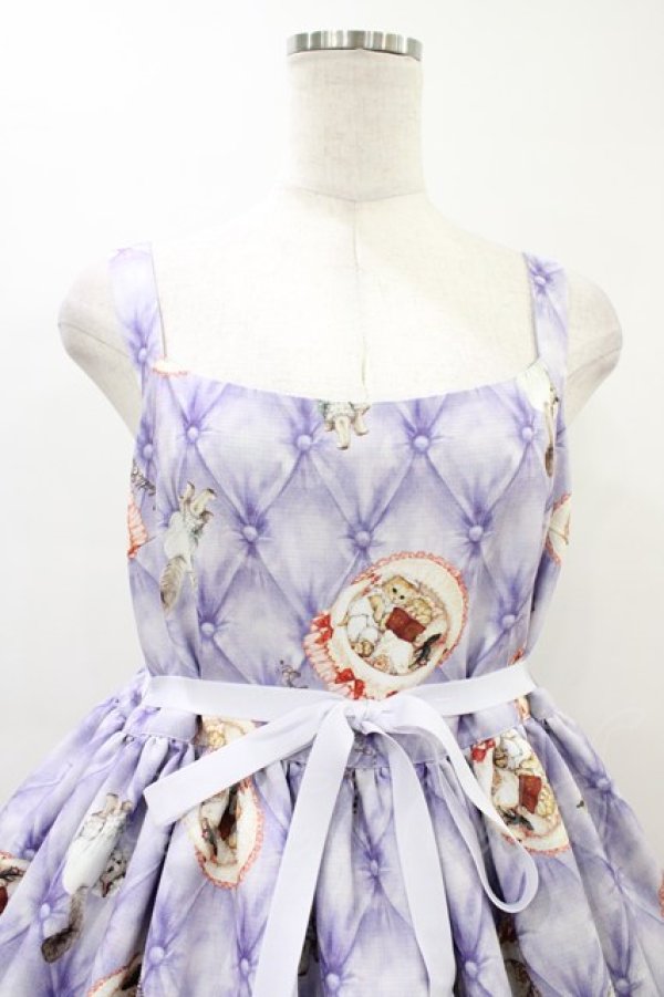 画像4: Enchantlic Enchantilly / おやすみ猫ちゃんジャンパースカート+ナイトキャップ 大きいサイズ ライラック H-26-03-07-1010-LO-OP-NS-ZH (4)