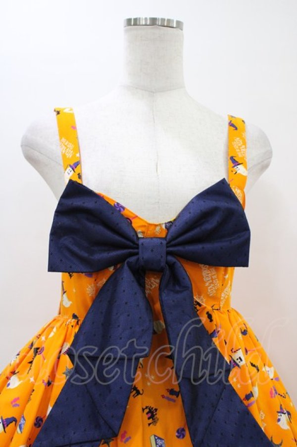 画像4: metamorphose / Sweet Spooky Night ベビードールジャンパースカート サイズ1(通常サイズ) オレンジ H-26-03-07-1014-ME-OP-NS-ZH (4)