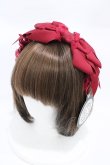 画像1: Snowdrop to Saint Maria（海外ロリータブランド） / リボンカチューシャ  レッド H-26-03-07-1003-LO-AC-NS-ZH (1)