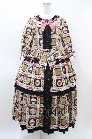 画像: BABY,THE STARS SHINE BRIGHT / La Patisserie〜Mon peche mignon〜柄ワンピース Free ブラック H-26-03-07-1017-BA-OP-NS-ZH