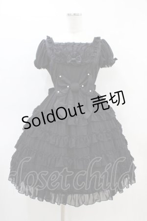 画像: Angelic Pretty / ジョーゼットフリルシンフォニーワンピース Free ブラック H-26-03-07-1018-AP-OP-NS-ZH