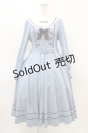 画像: Innocent World / アビーワンピース M スモーキーブルー×ショコラ H-26-03-07-1019-IW-OP-NS-ZH