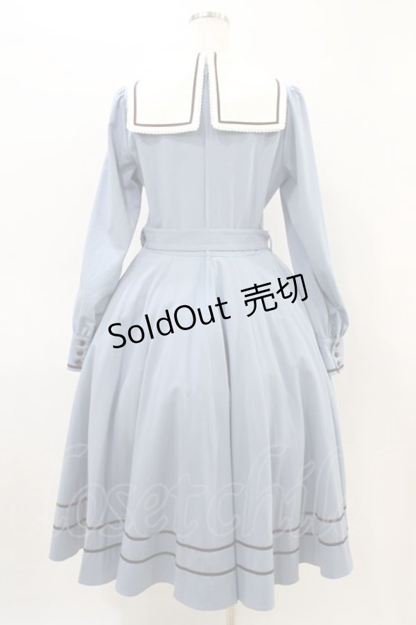 画像2: Innocent World / アビーワンピース M スモーキーブルー×ショコラ H-26-03-07-1019-IW-OP-NS-ZH (2)