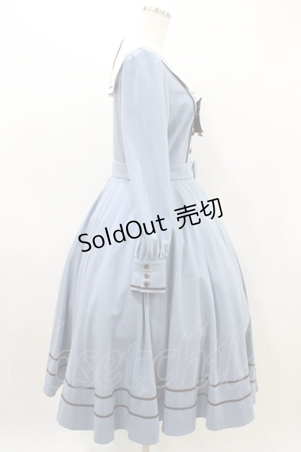 画像3: Innocent World / アビーワンピース M スモーキーブルー×ショコラ H-26-03-07-1019-IW-OP-NS-ZH (3)